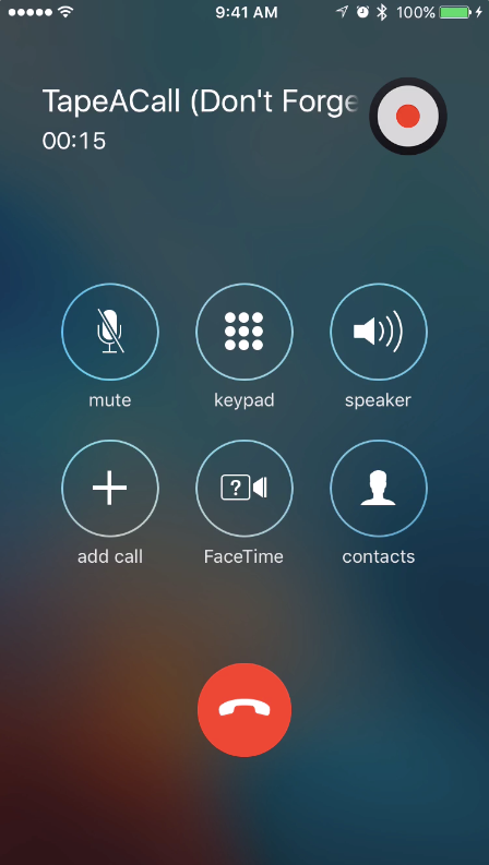 tape a call ios app