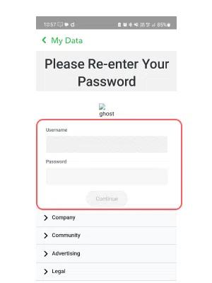 review the information after giving password