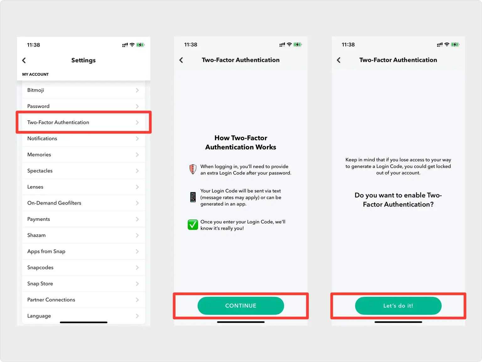 set-up two factor authentication