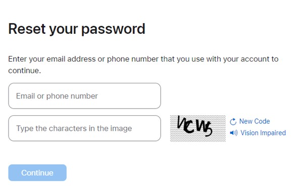 how to reset apple id password