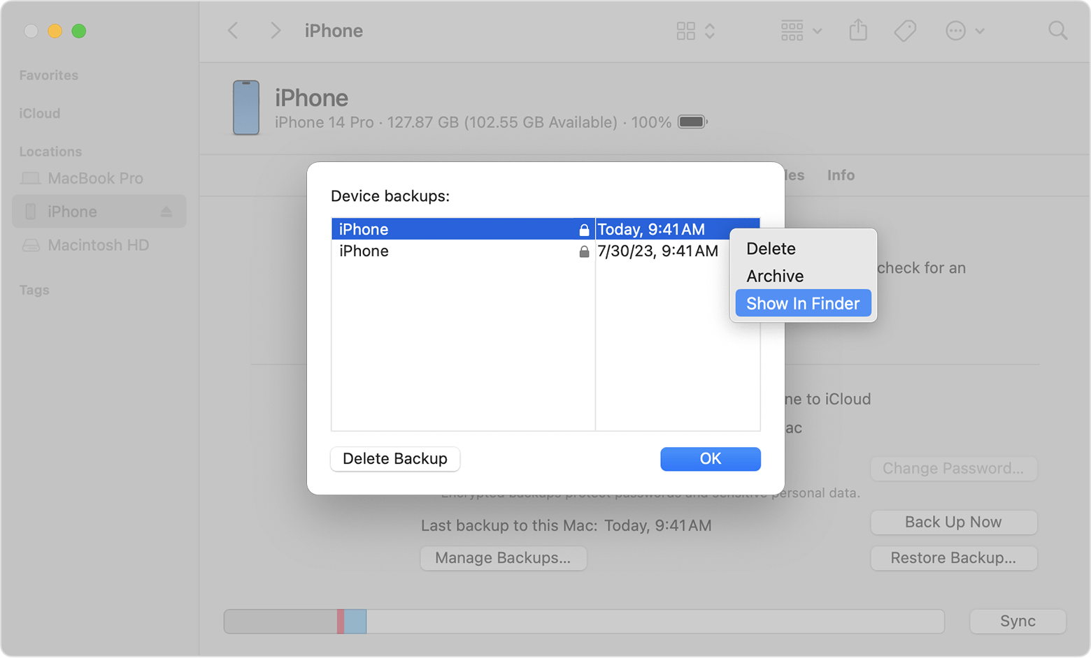 restore calendar using finder mac 