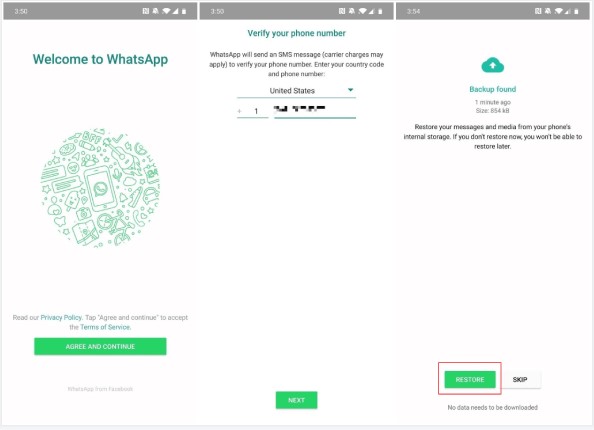 restore an icloud backup to recover deleted whatsapp messages