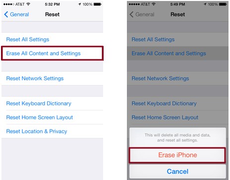 restore your iphone to factory settings