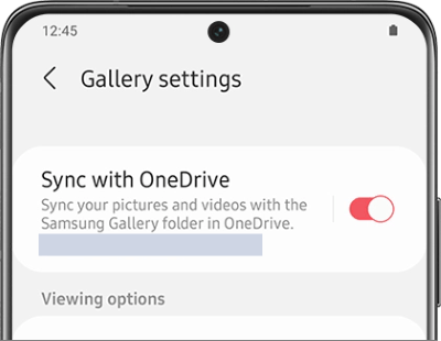 activer la synchronisation avec onedrive