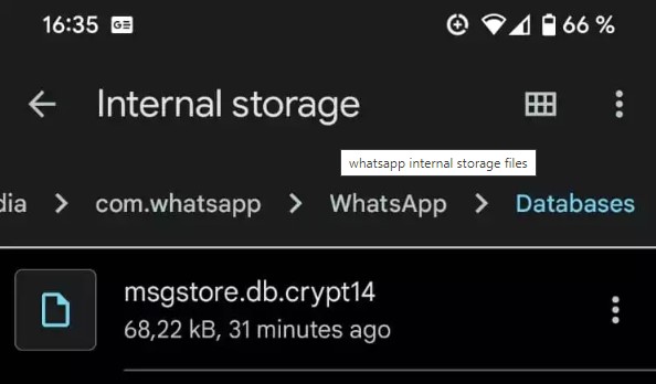 how to see blocked whatsapp messages from android internal storage 