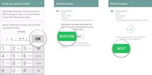 restore your google drive backup to recover deleted whatsapp business messages