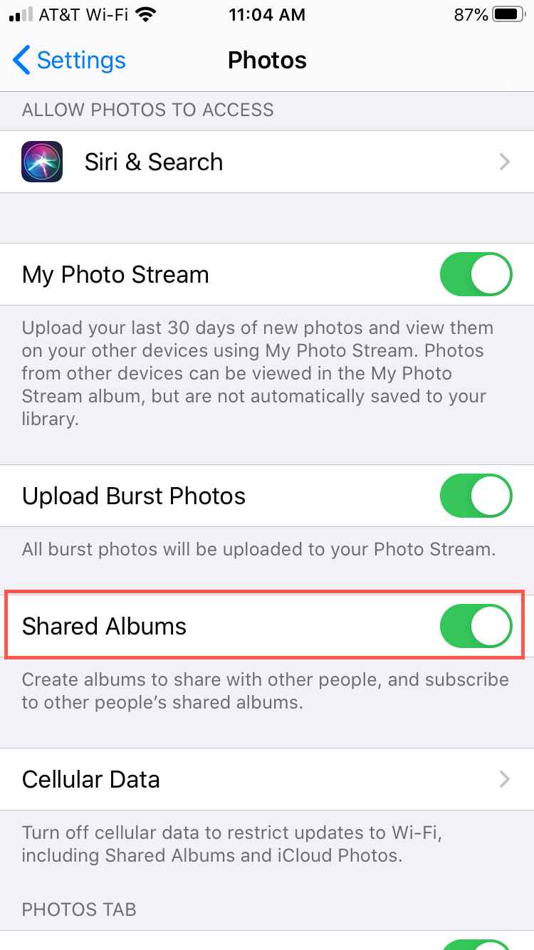 comment partager un album photo sur iphone