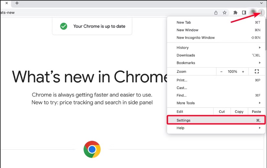 go to google chrome settings on mac to sync android with mac
