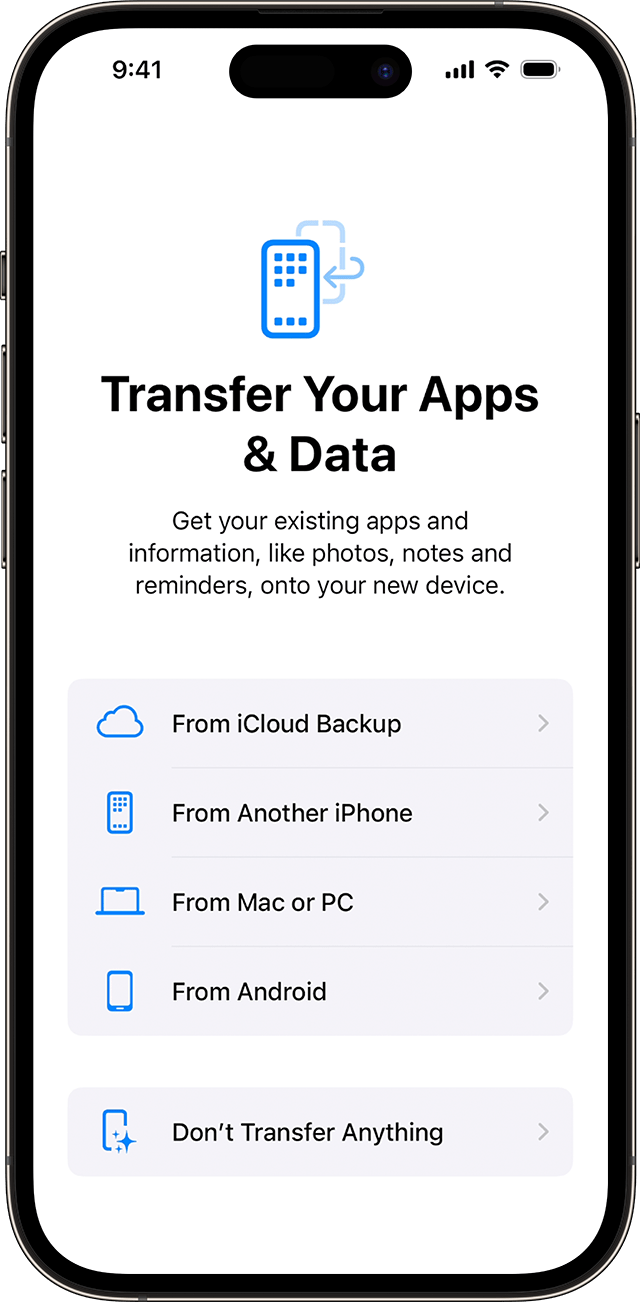 how to transfer data to new iphone without icloud