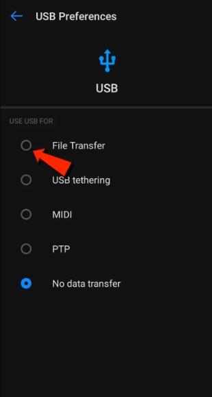 select file transfer 