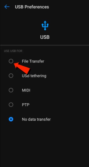 enable file transfer 