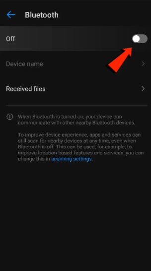 enable bluetooth on android 