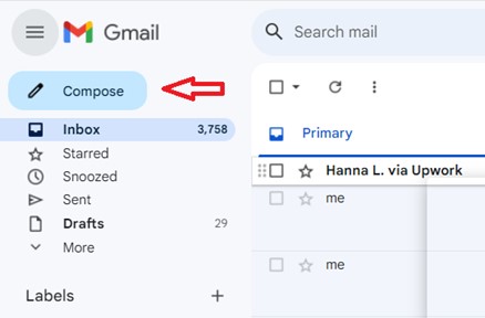 compose new email on PC