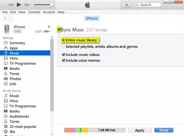 how to transfer music from mac to iphone via itunes