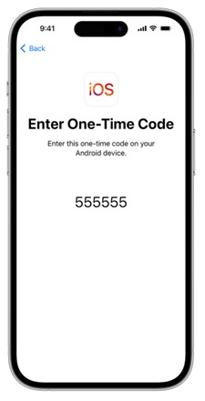 verification code on move to ios app