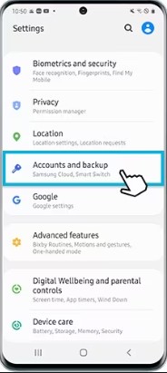 go to accounts and backup in settings to sync your samsung notes