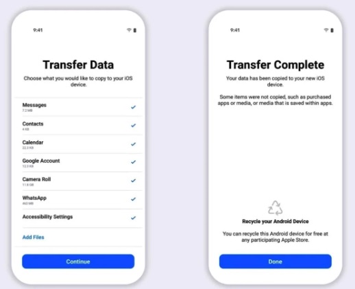 move to ios app transfer 