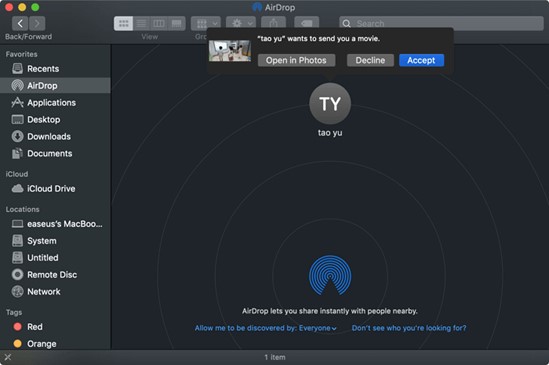 Come inviare le foto dell'iPad al Mac tramite AirDrop