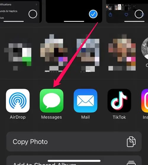 transfer photos from one iphone to another through the messages app