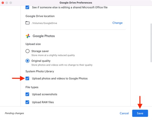 how to upload photos from mac to google photos