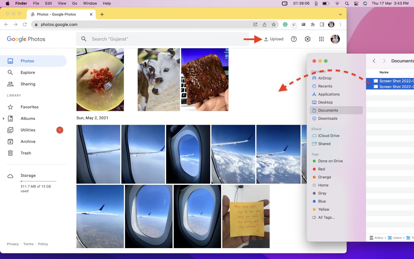 how to upload mac photos to google photos