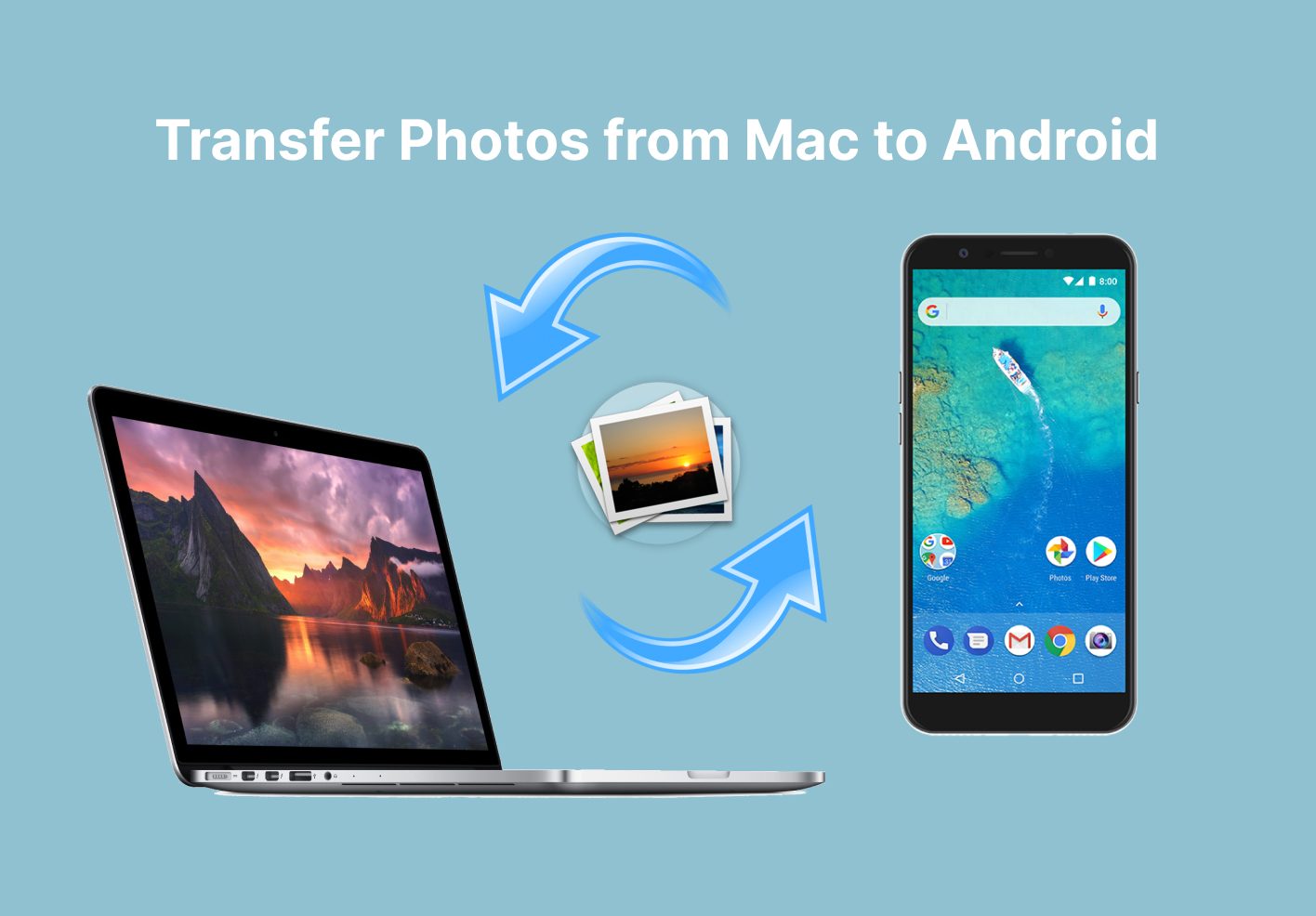 ¿Cómo Transferir Fotos de Mac a un Teléfono Android?