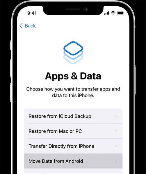 use move to ios to transfer whatsapp from android to iphone during a factory reset
