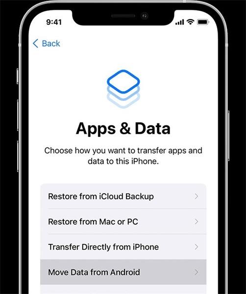 usar move to ios para transferir whatsapp de android a iphone durante un restablecimiento de fábrica