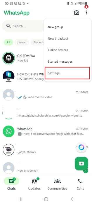 how to turn off disappearing message android