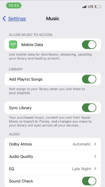 turn off sync library to disable icloud music library