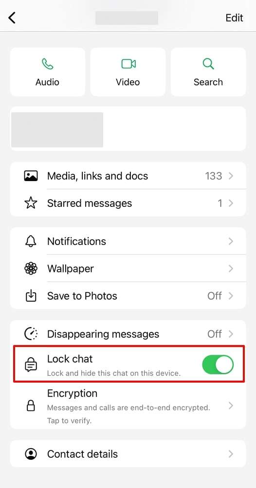 disabling chat lock in whatsapp iphone