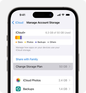how to manage icloud storage settings