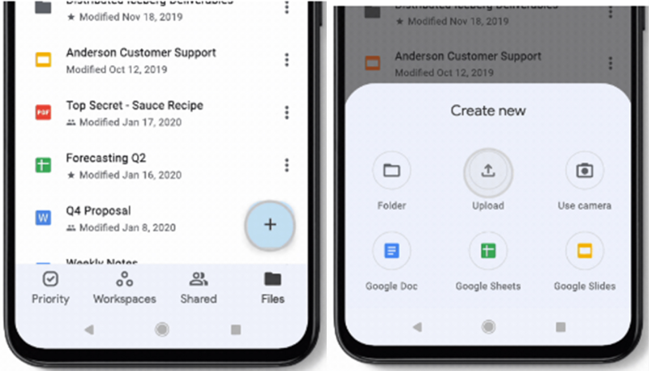 upload photos on google drive from your phone