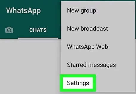 configurações do whatsapp 