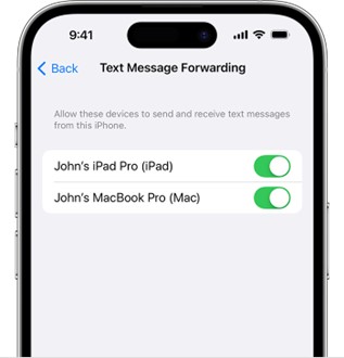 activez le transfert de messages texte pour votre mac afin de voir les messages de l'iphone sur l'ordinateur