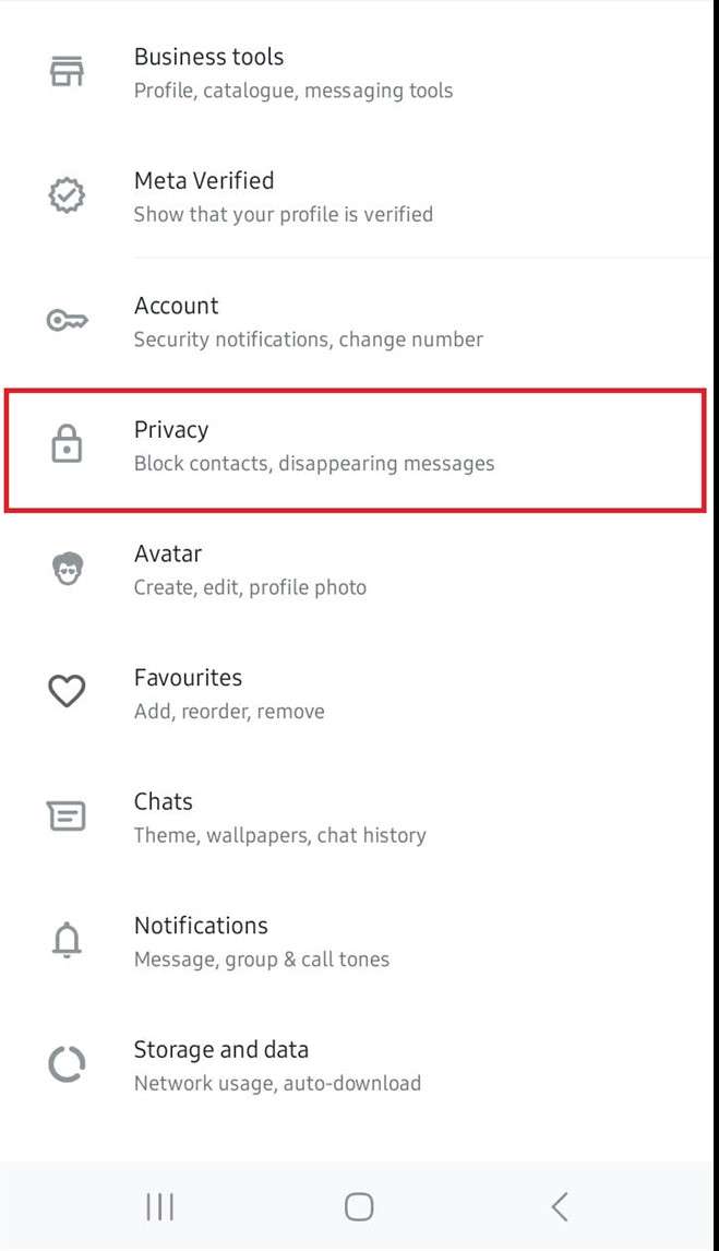 whatsapp privacy settings