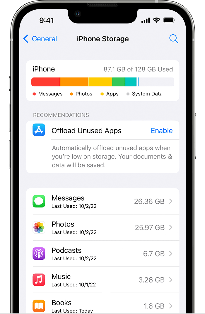 manage iphone storage 