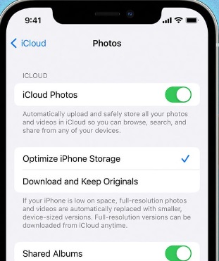 enable icloud photos 