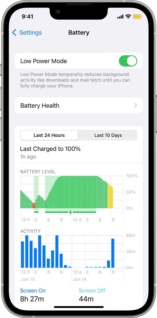 désactiver le mode batterie faible 