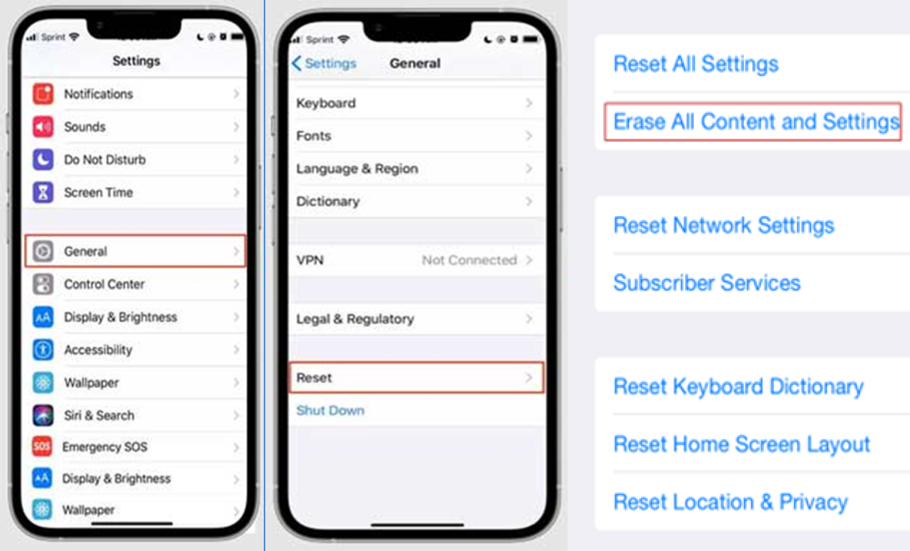 erase all content and settings on iphone to restore icloud voice memos