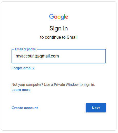 login in gmail