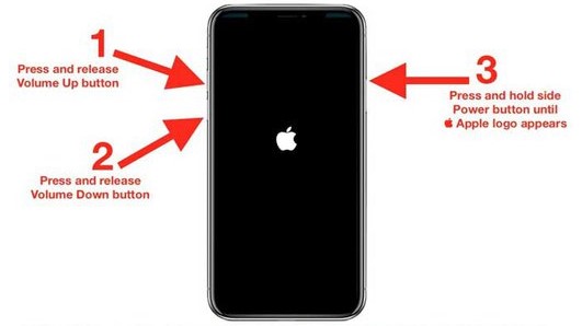 forzar el reinicio de un iphone 8 o posterior para solucionar una pantalla de bloqueo congelada