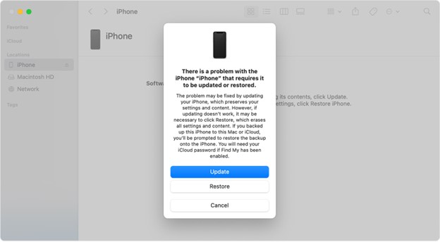 atualize seu iphone para corrigir o problema da tela de bloqueio travada