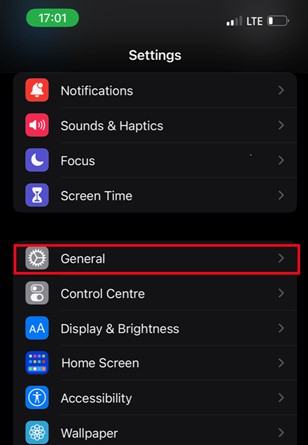go to general settings on an iphone to software update and speed up iphone
