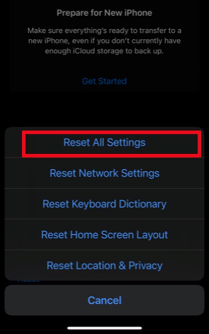 how to reset a slow iphone