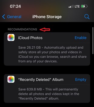 how to fix iphone storage full issue