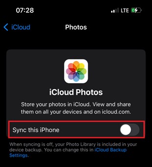 how to disable icloud photo syncing if your iphone storage full after deleting everything