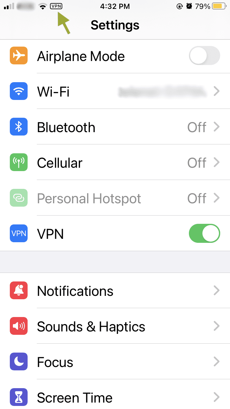 désactiver le vpn