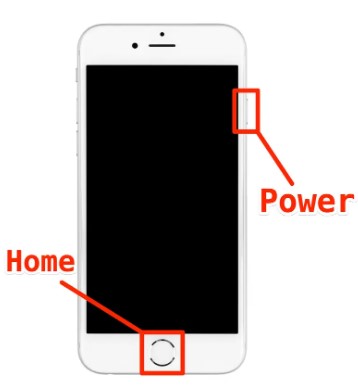 mantén pulsados a la vez los botones home y power para forzar el reinicio de un iphone 6