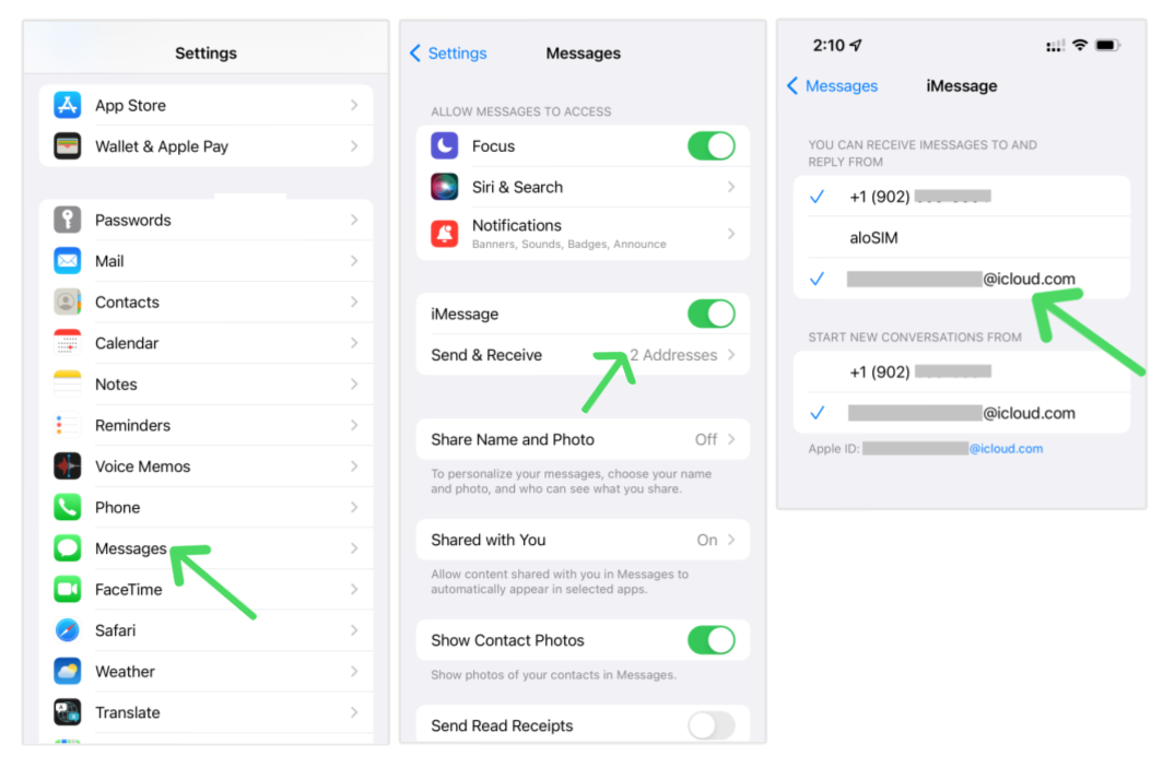 enable imessage sync which can possibly resolve the text messages missing issue